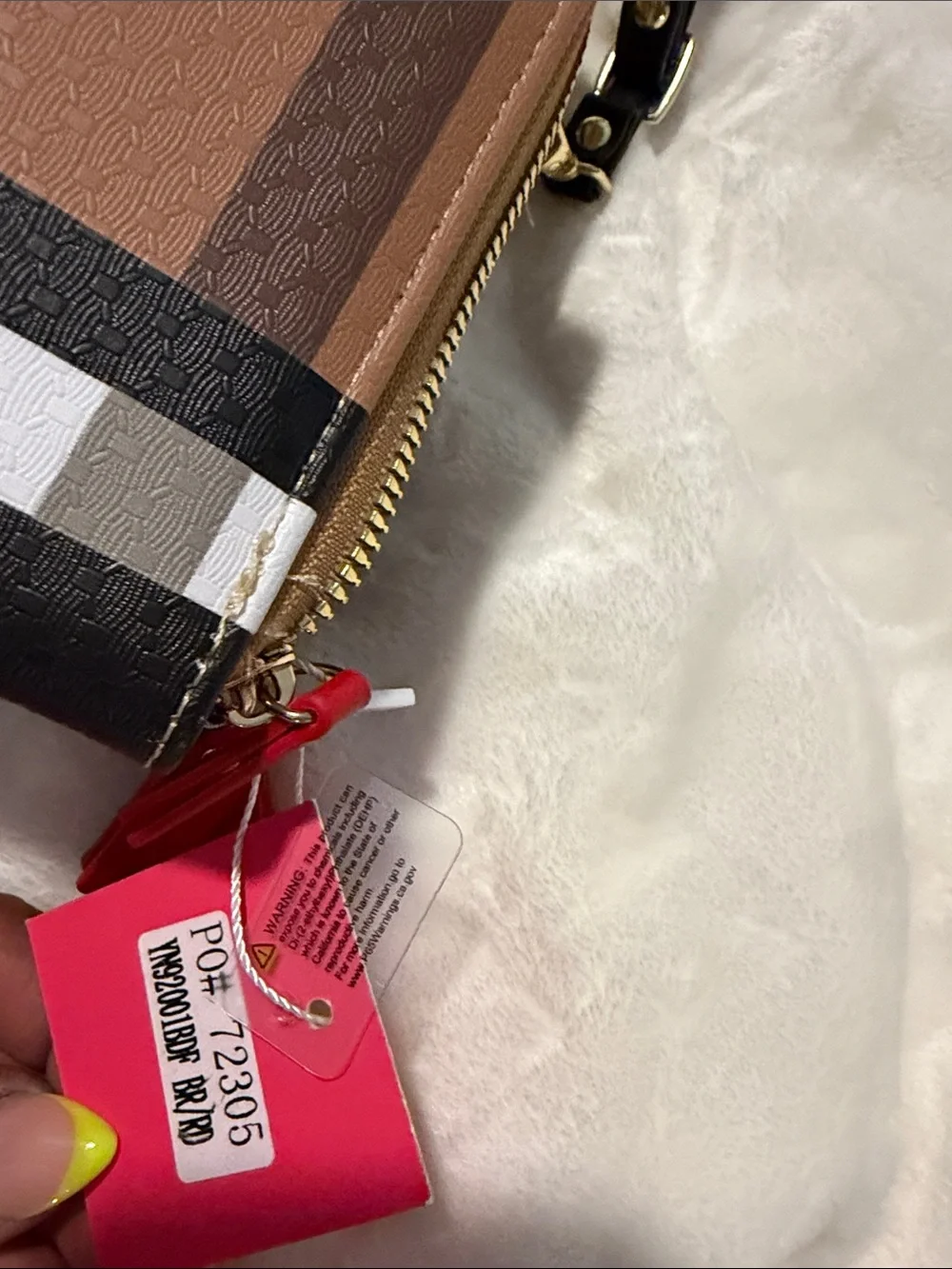 Iconic Bags Brown & Black Crossbody Wallet with Dragonfly Accent